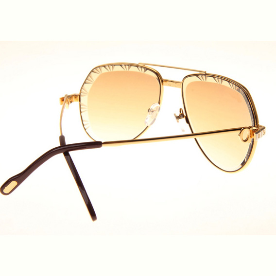 Cartier CT 1324912 Cut Lens Sunglasses In Gold Gradient Brown - EUR FASHION