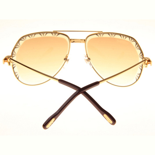 Cartier CT 1324912 Cut Lens Sunglasses In Gold Gradient Brown - EUR FASHION