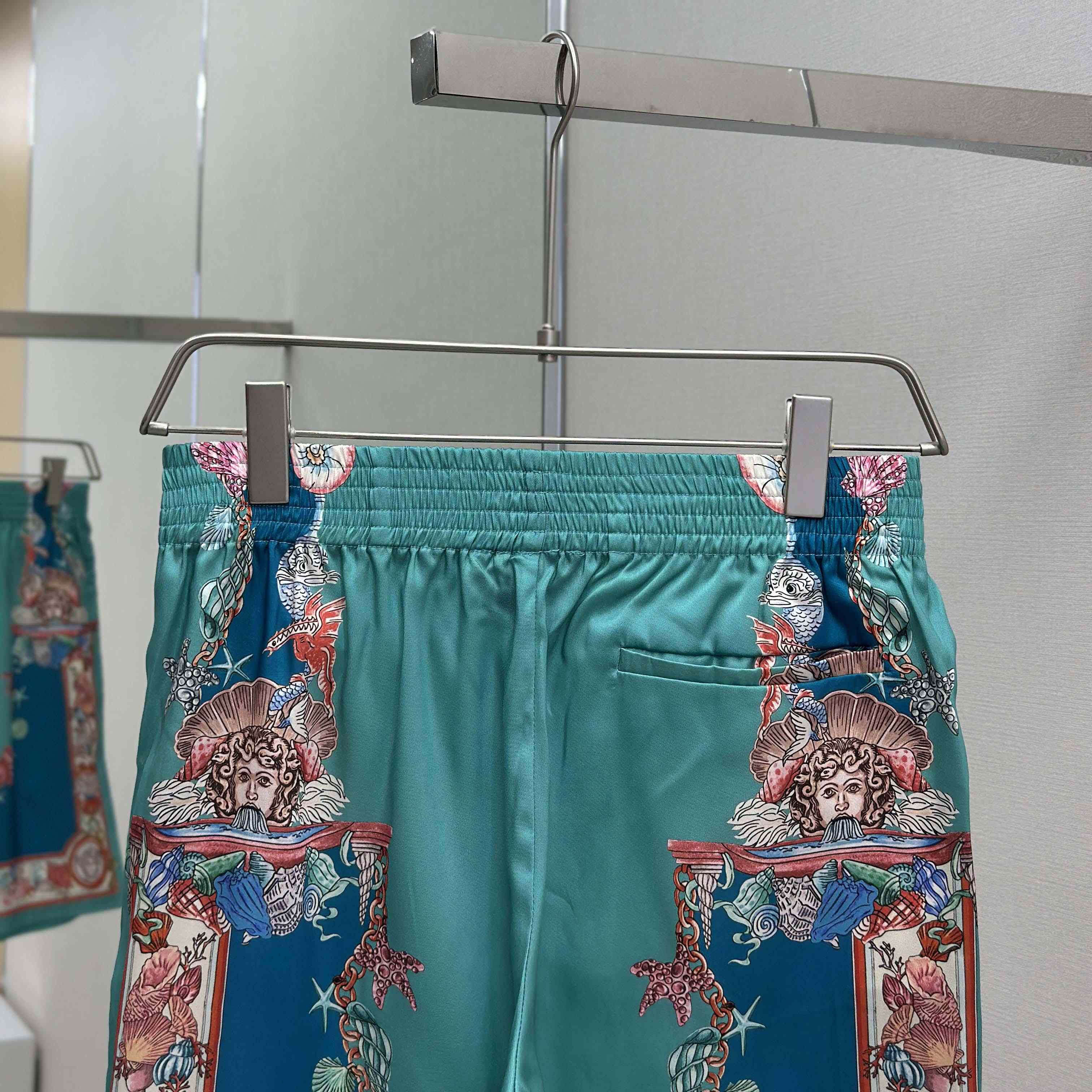 Versace Coral Theatre Silk Shirt & Silk Shorts - EUR FASHION
