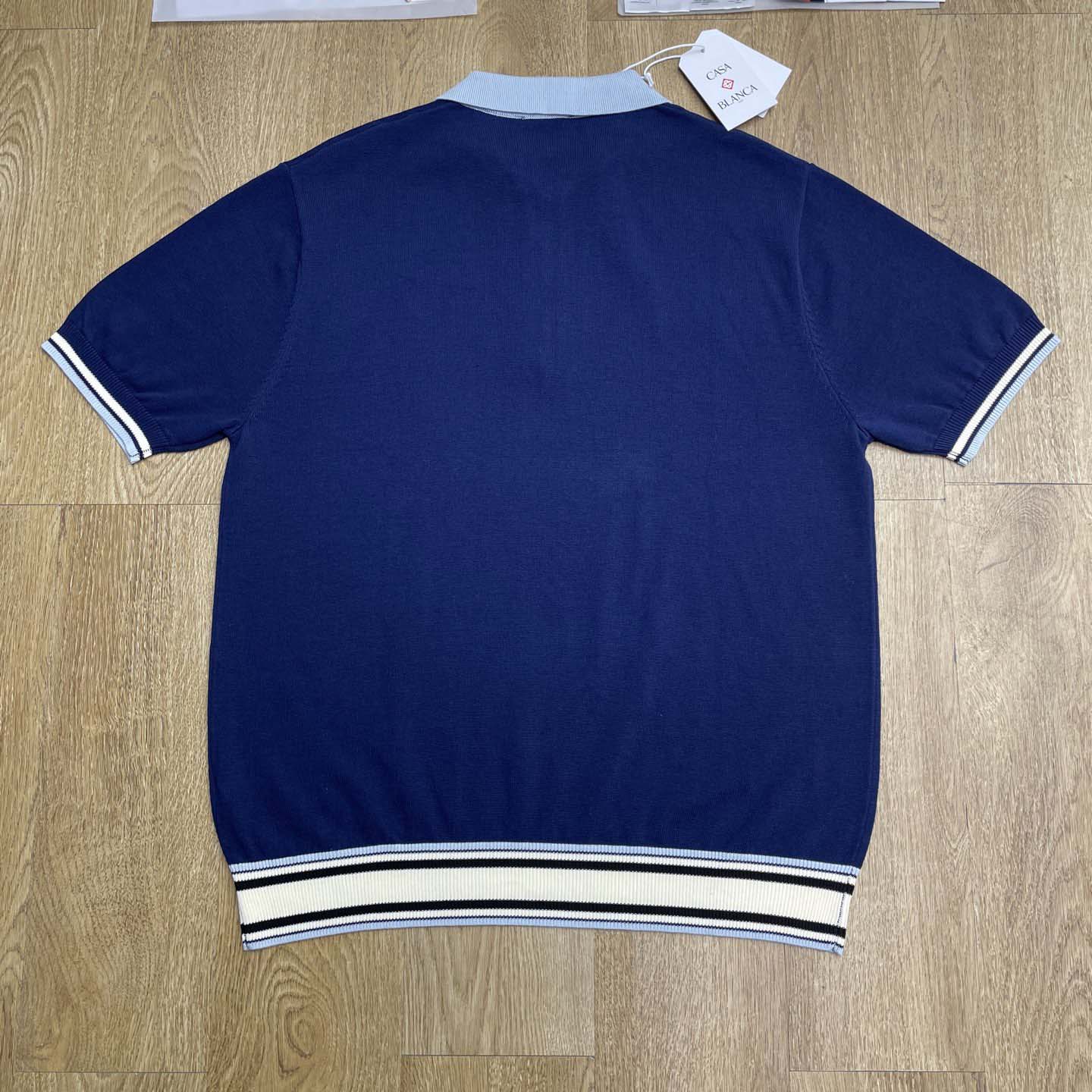 Casablanca Wool Knit Monogram Quarter-Zip Polo Shirt   D0099 - EUR FASHION