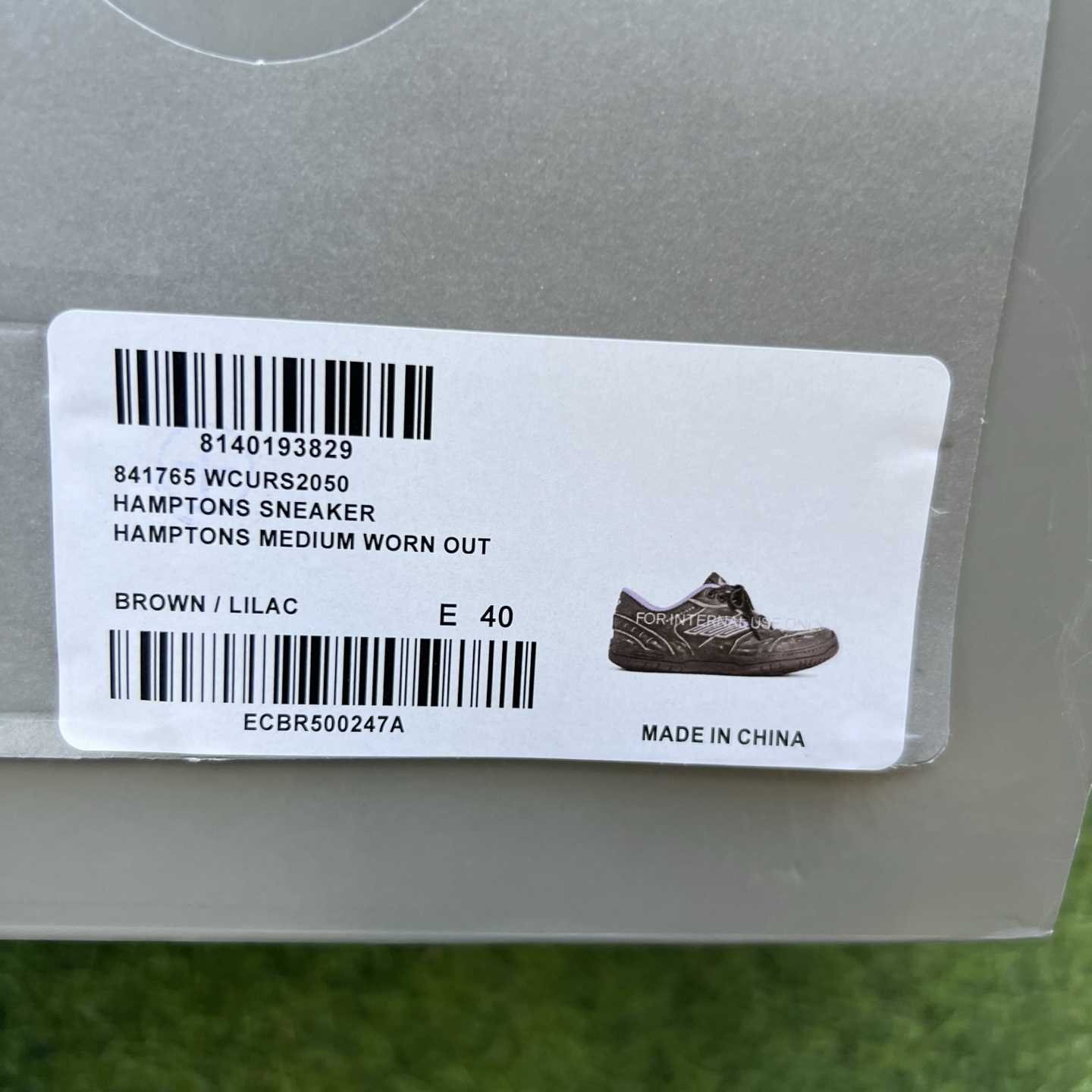 Balenciaga Hamptons Medium Worn-Out Sneaker In Brown And Lilac Cowskin And Polyester - EUR FASHION