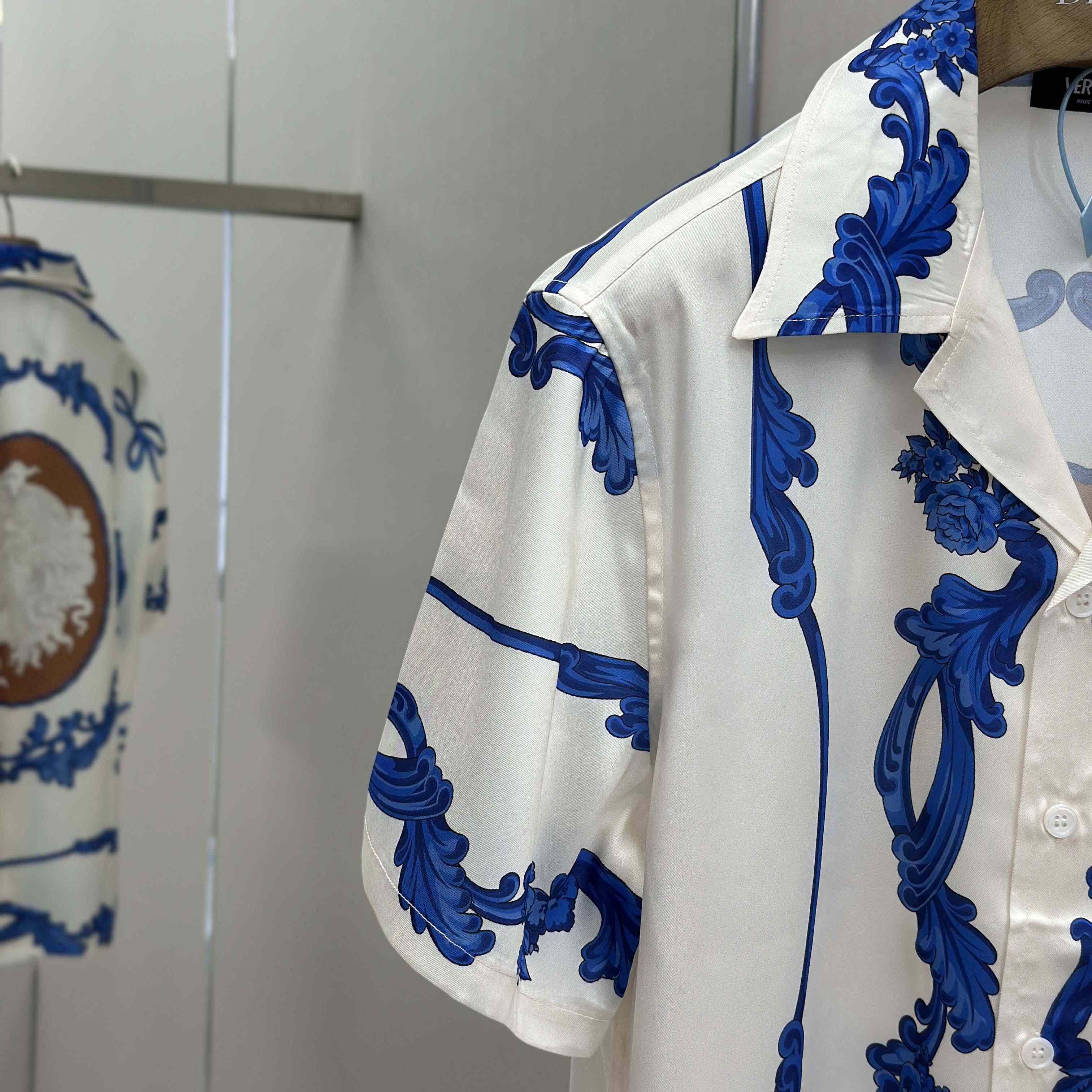 Versace Cameo Silk Shirt & Silk Shorts - EUR FASHION