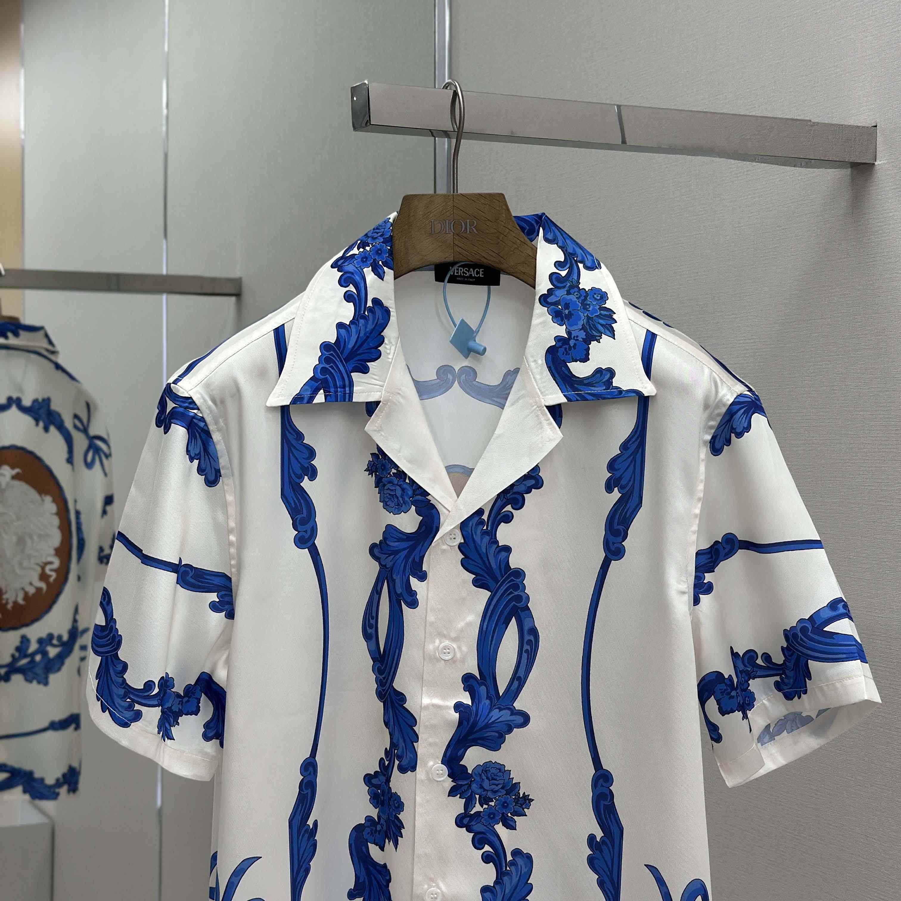 Versace Cameo Silk Shirt & Silk Shorts - EUR FASHION