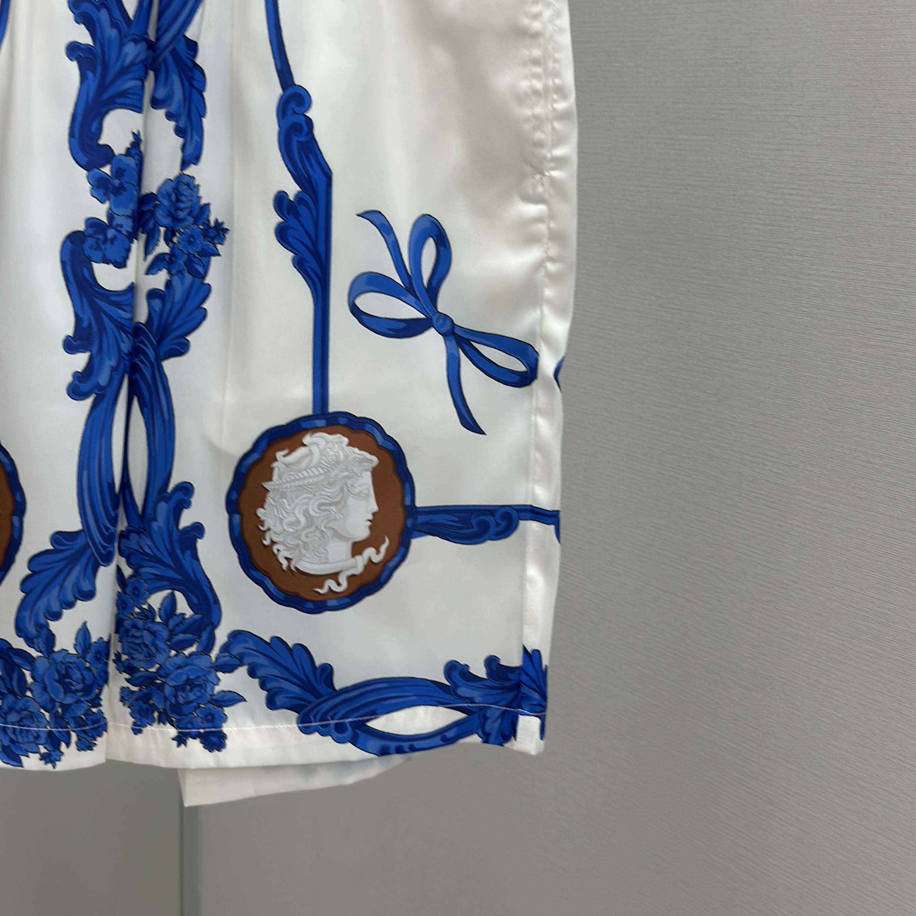 Versace Cameo Silk Shirt & Silk Shorts - EUR FASHION
