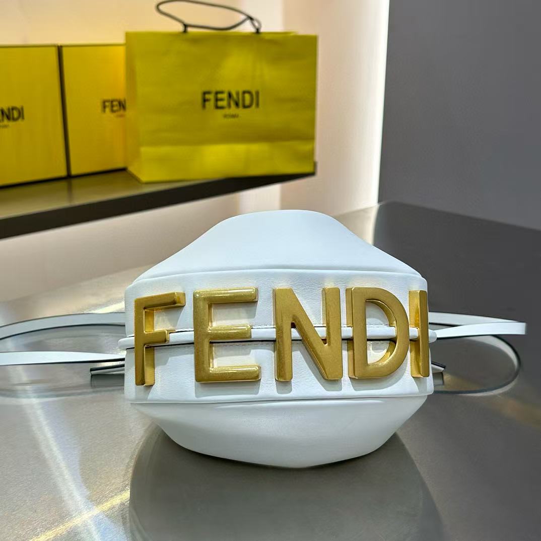 Fendi Fendigraphy White Leather Bag - EUR FASHION