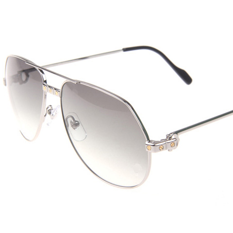 Cartier CT 1324912 Sunglasses In Silver Grey - EUR FASHION