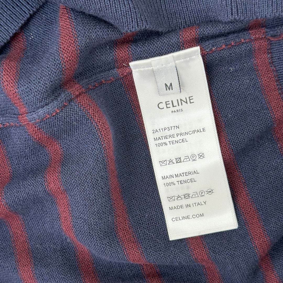 Celine Short-sleeved Polo Sweater In Fine Cotton - EUR FASHION