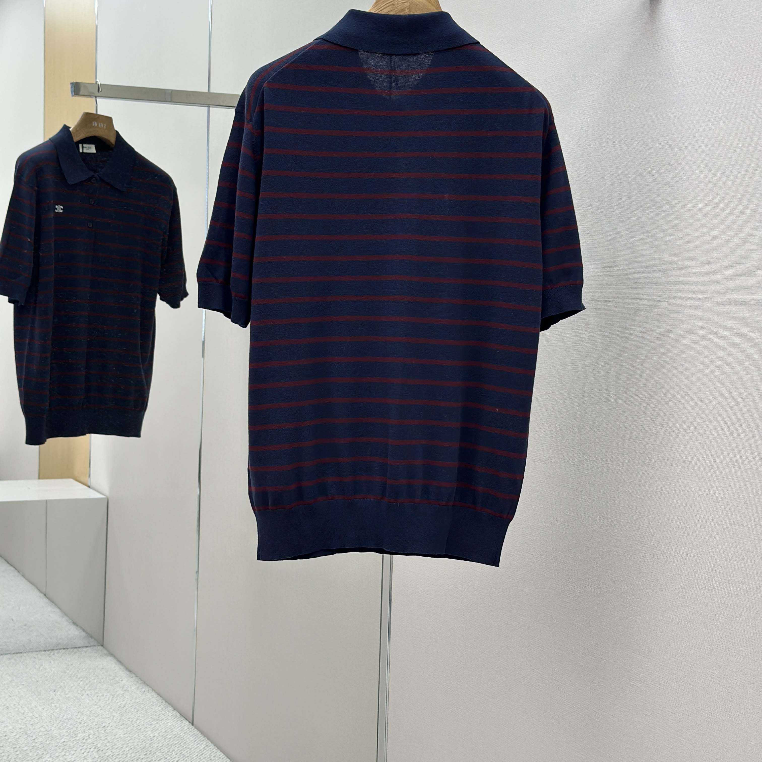 Celine Short-sleeved Polo Sweater In Fine Cotton - EUR FASHION