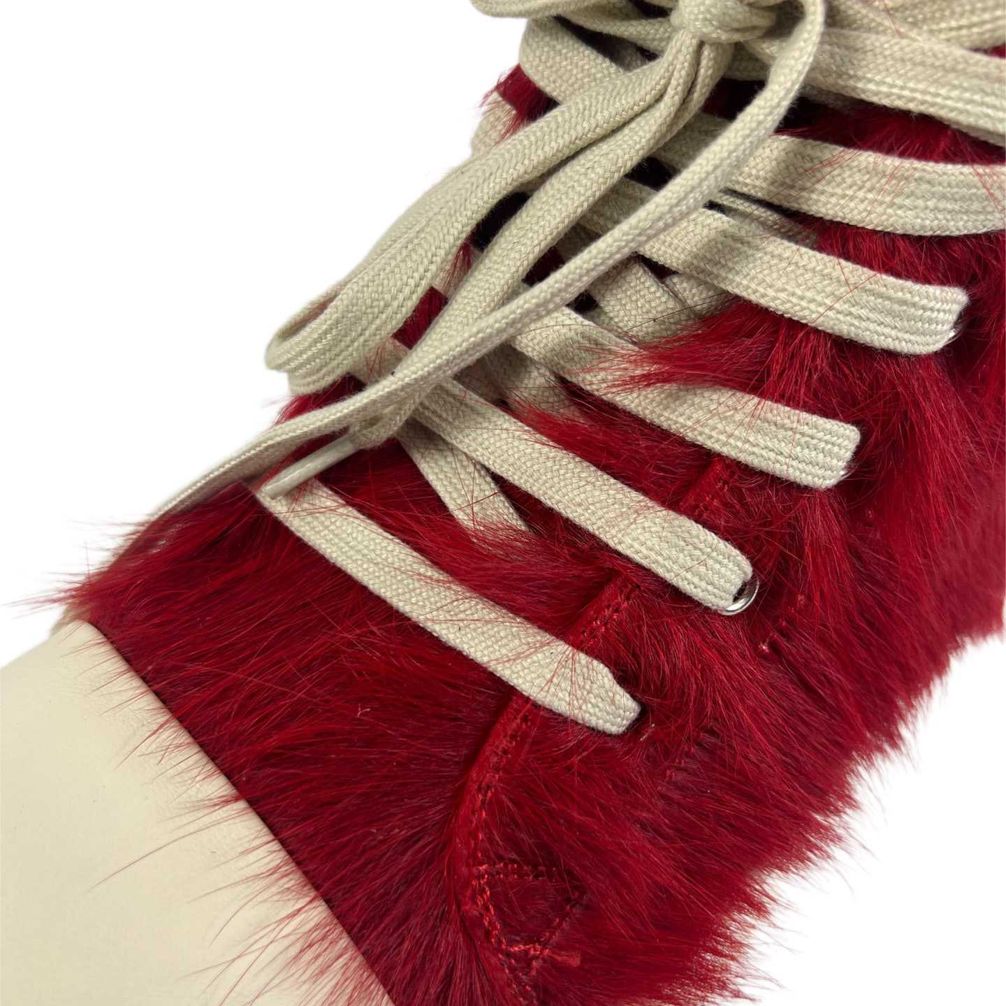 Rick Owens Pony Hair High-top Sneakers - EUR FASHION