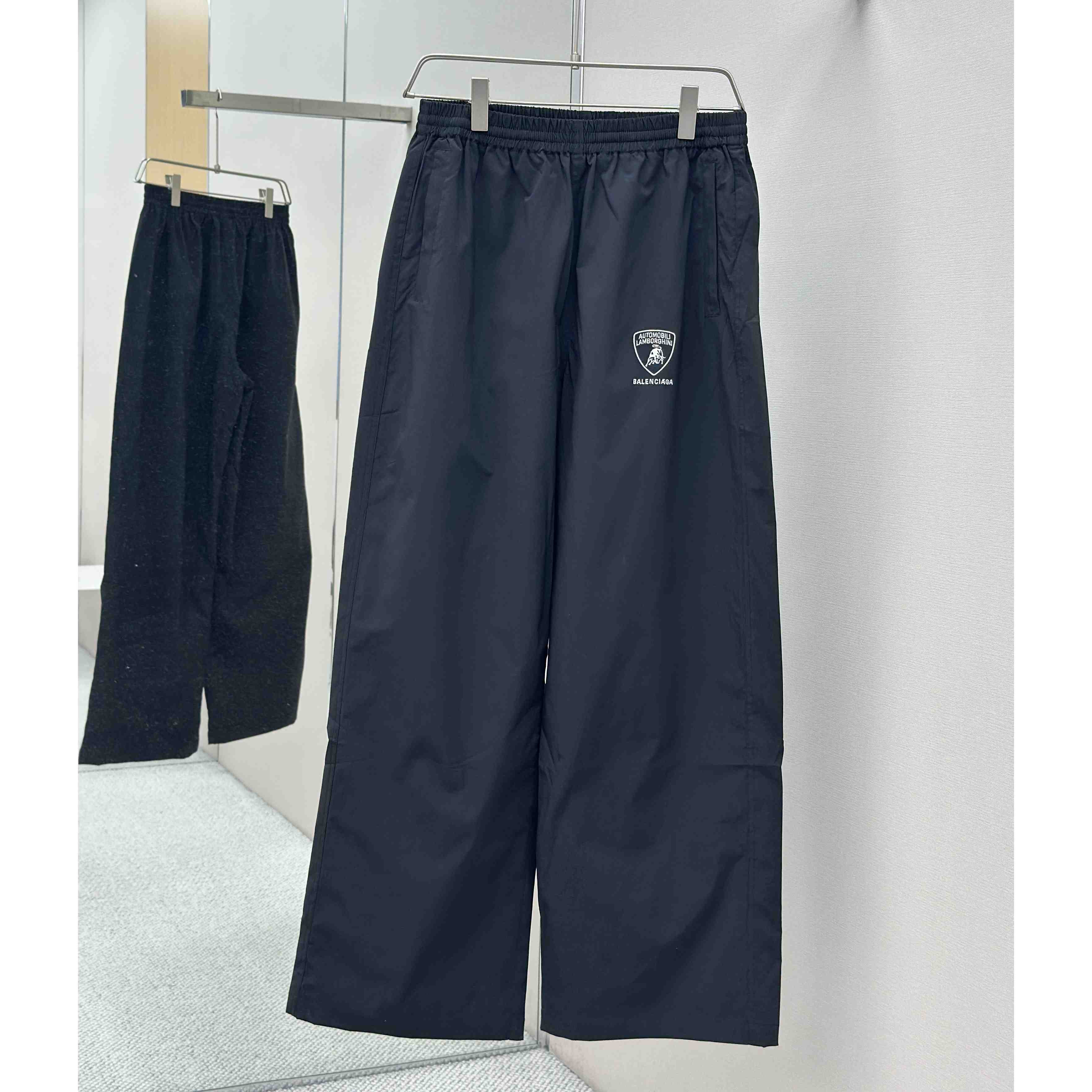 Balenciaga I Automobili Lamborghini Tracksuit Pants In Black Technical Fabric - EUR FASHION