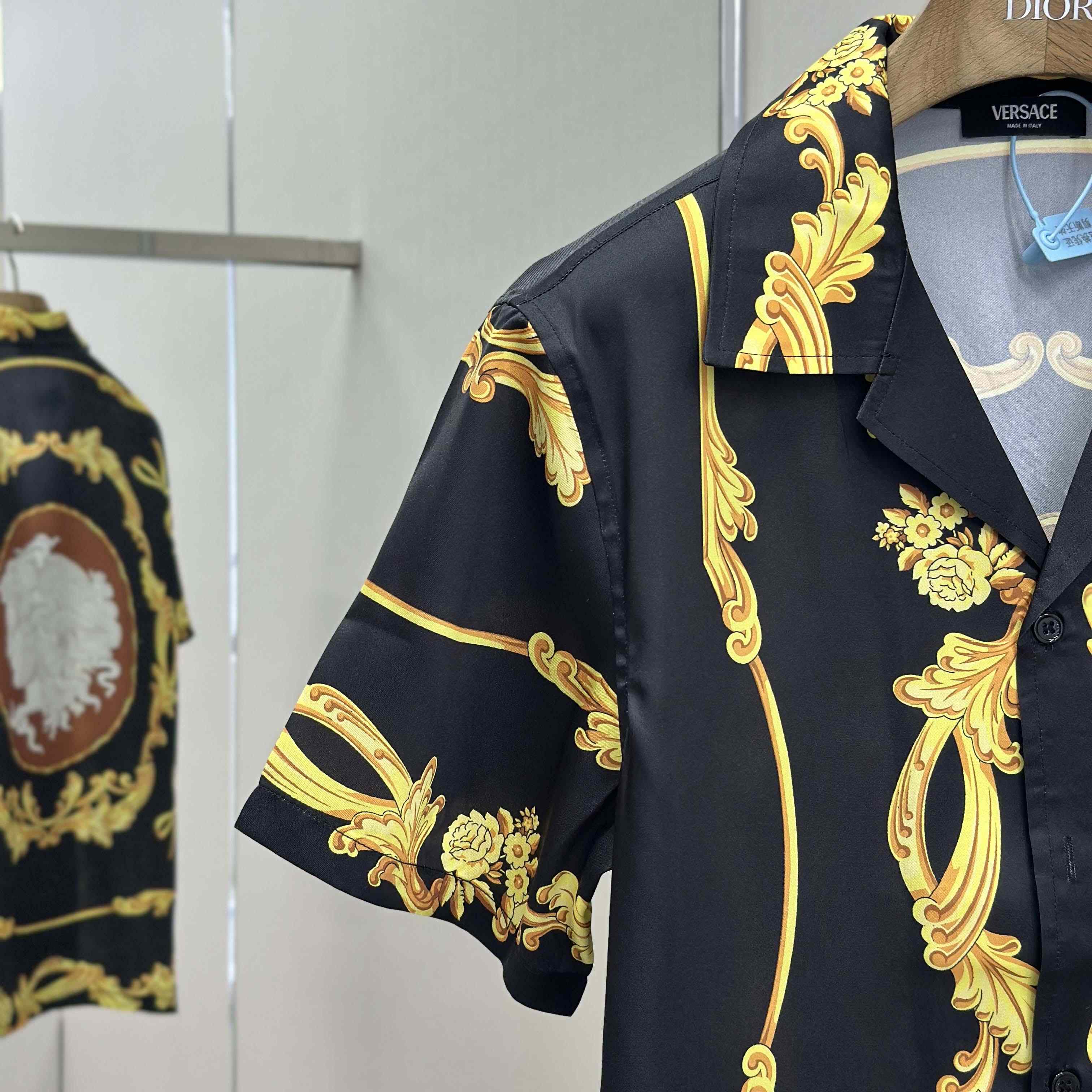 Versace Cameo Silk Shirt & Swim Boardshorts - EUR FASHION