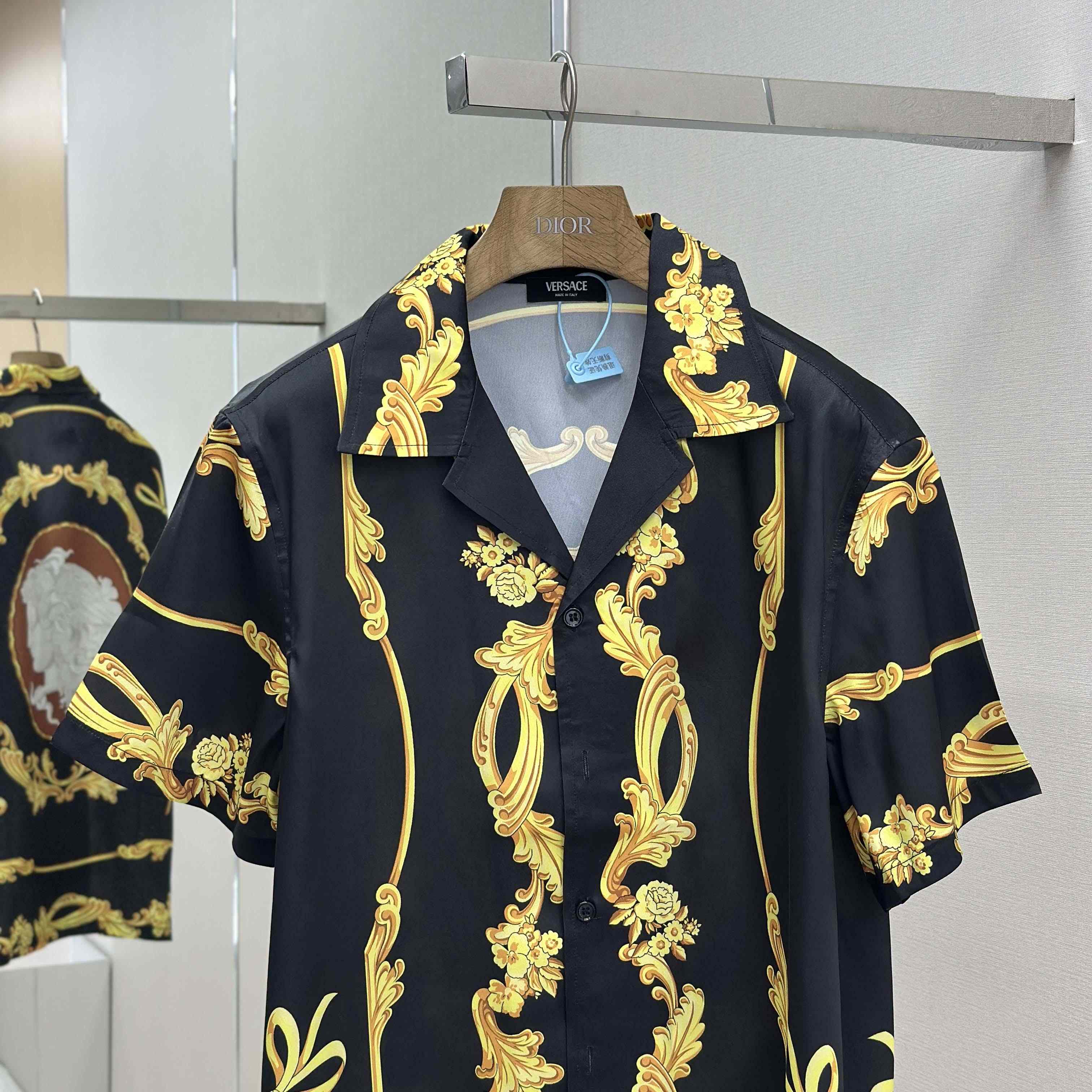 Versace Cameo Silk Shirt & Swim Boardshorts - EUR FASHION