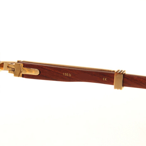 Cartier CT_1116679 Diamond Wood Sunglasses In Gold Brown - EUR FASHION