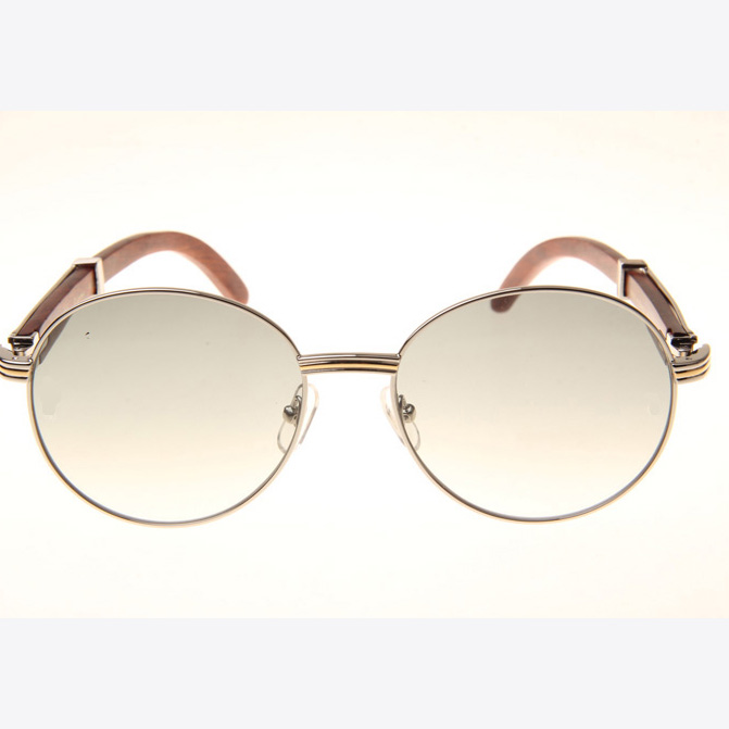 Cartier CT 1990-0692 Wood Sunglasses In Silver Grey - EUR FASHION