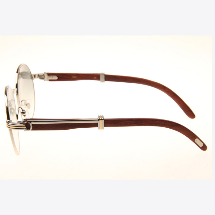 Cartier CT 1990-0692 Wood Sunglasses In Silver Grey - EUR FASHION