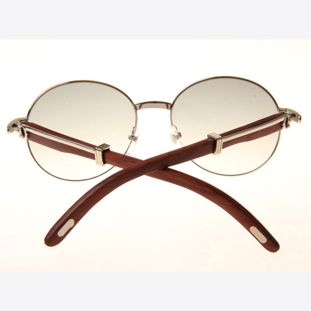 Cartier CT 1990-0692 Wood Sunglasses In Silver Grey - EUR FASHION