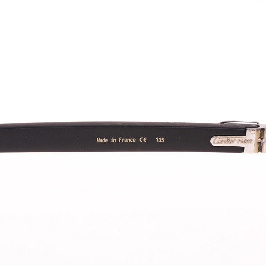 Cartier CT_3524012 Black Wood Sunglasses In Silver Brown - EUR FASHION