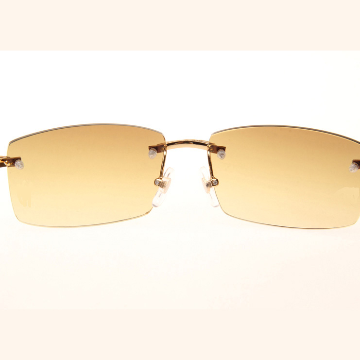 Cartier CT 3524012 Big Diamond Black Buffalo Sunglasses In Gold Brown - EUR FASHION