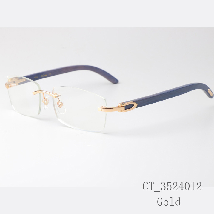 Cartier CT_3524012 Blue Arm Eyeglasses Gold - EUR FASHION