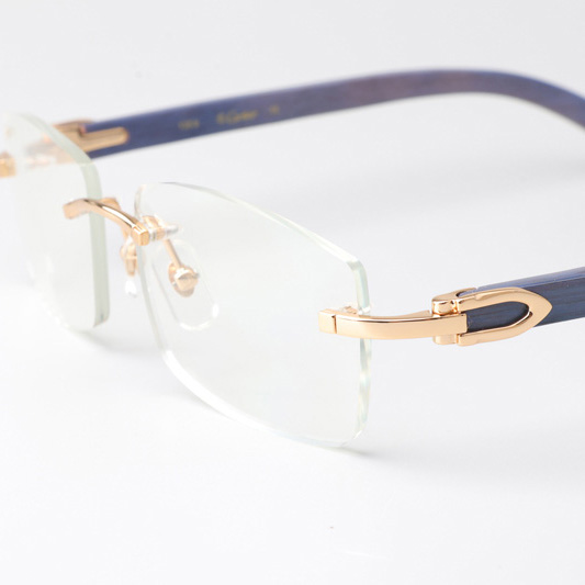 Cartier CT_3524012 Blue Arm Eyeglasses Gold - EUR FASHION