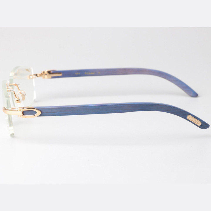 Cartier CT_3524012 Blue Arm Eyeglasses Gold - EUR FASHION