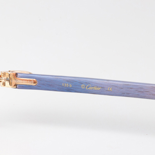 Cartier CT_3524012 Blue Arm Eyeglasses Gold - EUR FASHION