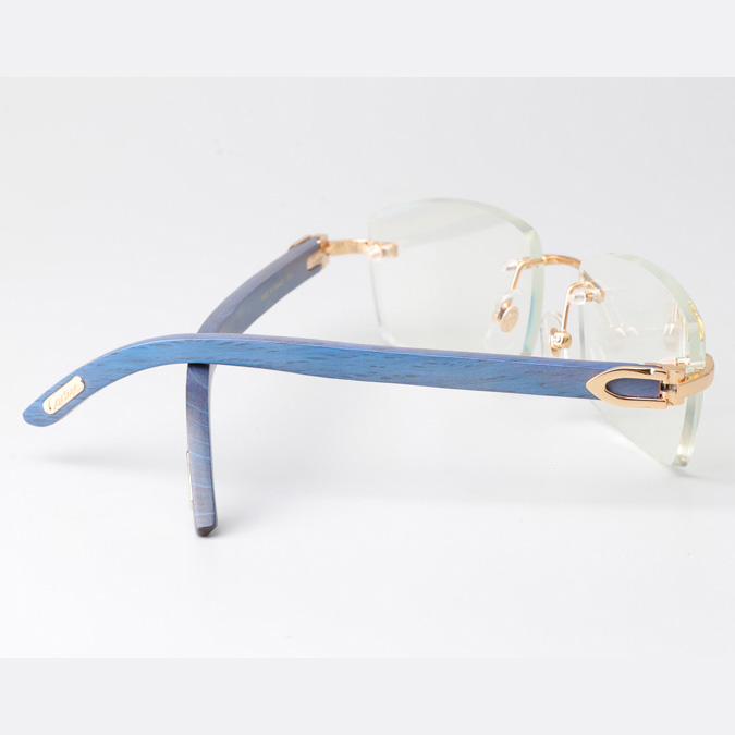 Cartier CT_3524012 Blue Arm Eyeglasses Gold - EUR FASHION