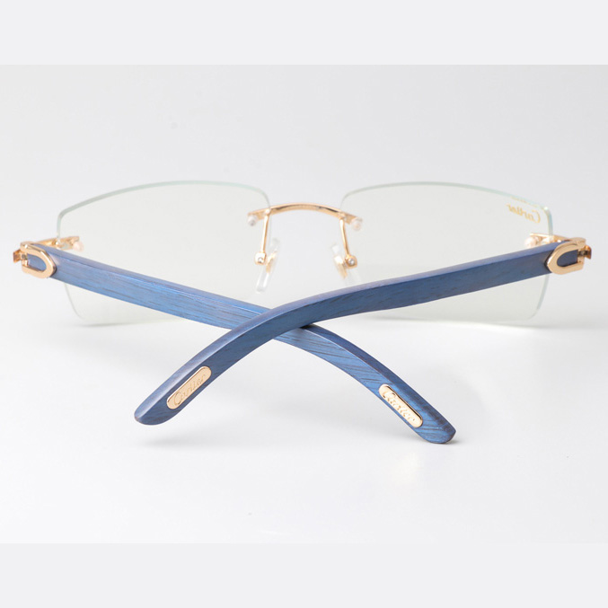 Cartier CT_3524012 Blue Arm Eyeglasses Gold - EUR FASHION