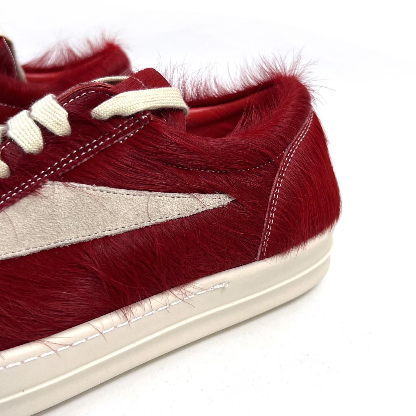 Rick Owens Pelliccia Vintage Low 'Cardinal Red' - EUR FASHION