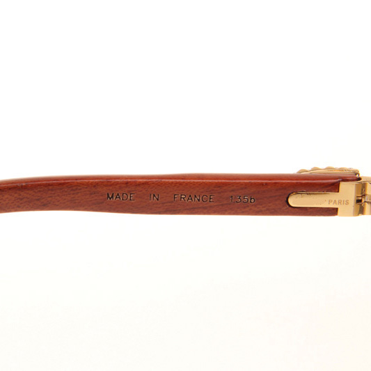 Cartier CT_3524012 Big Diamond Wood Sunglasses In Gold Brown - EUR FASHION