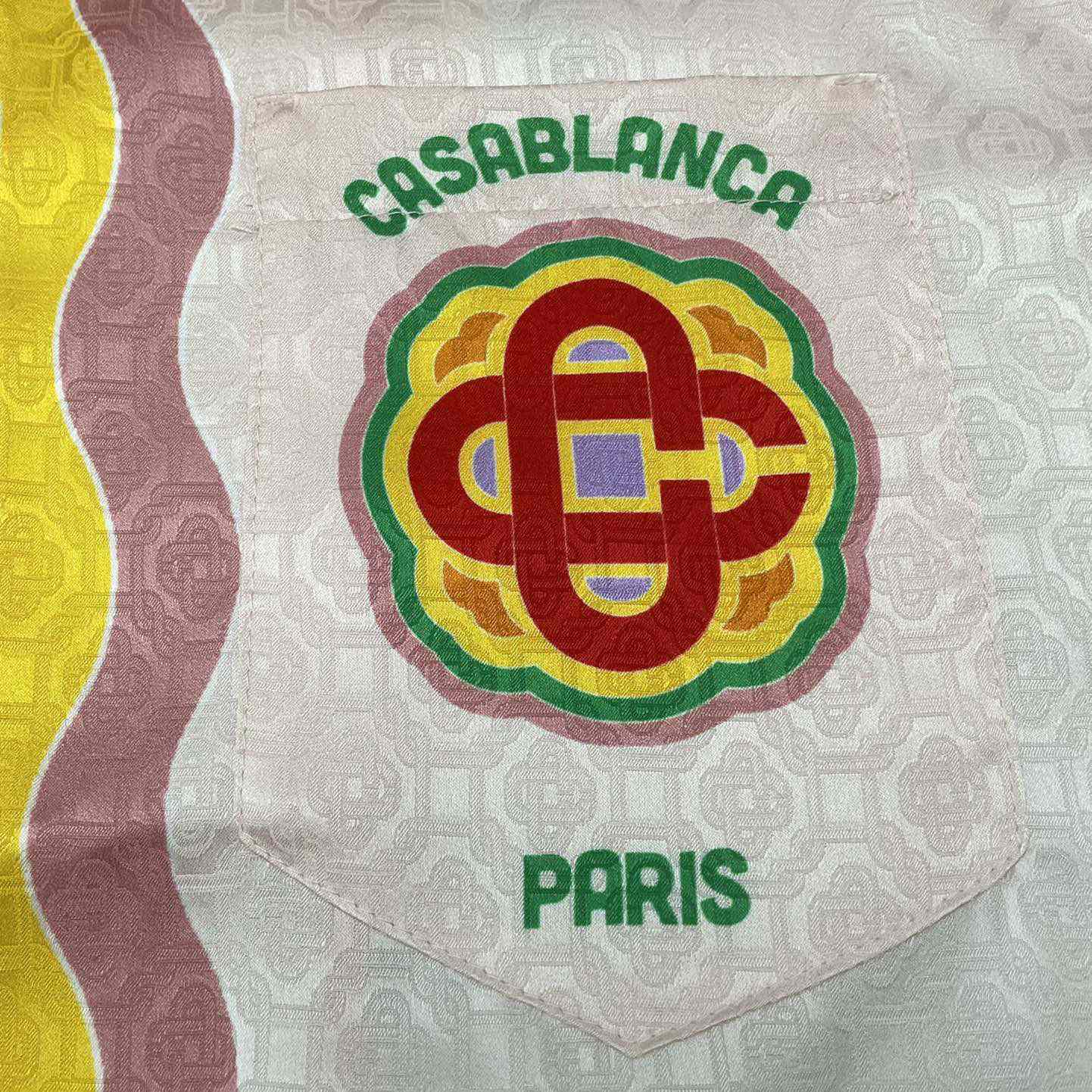Casablanca Men's Rainbow Monogram Silk Camp Shirt   3452 - EUR FASHION