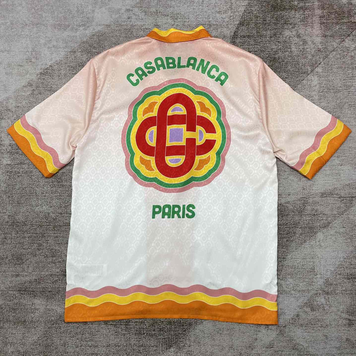 Casablanca Men's Rainbow Monogram Silk Camp Shirt   3452 - EUR FASHION