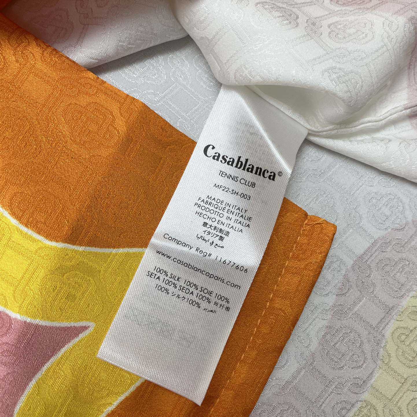 Casablanca Men's Rainbow Monogram Silk Camp Shirt   3452 - EUR FASHION