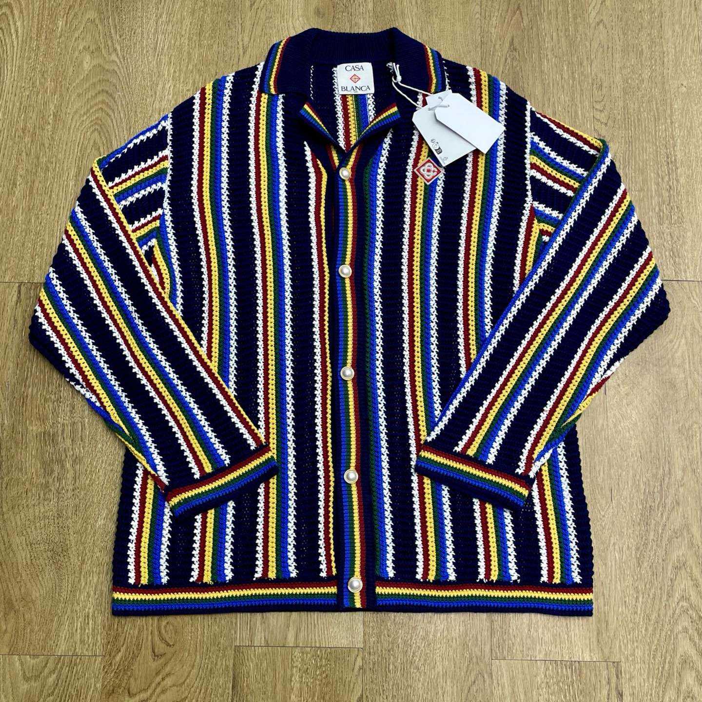 Casablanca Crochet Long-sleeve Stripe Shirt - EUR FASHION