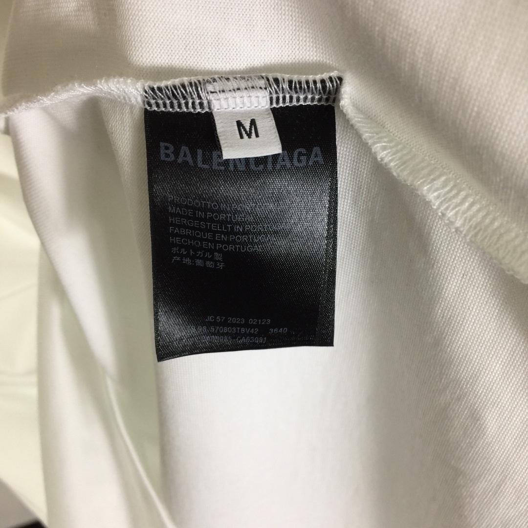 Balenciaga Printed Letter Short Sleeve - EUR FASHION
