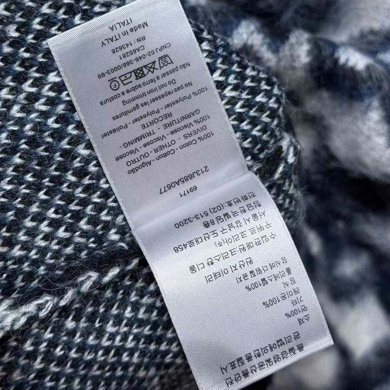 Dior Blue Printed Long Sleeve Knitwear - EUR FASHION
