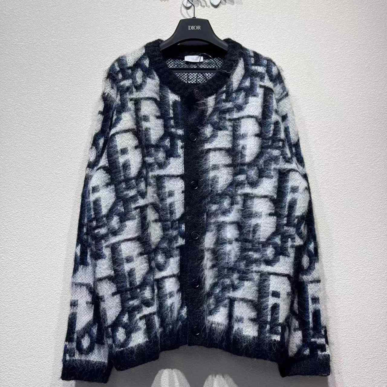 Dior Blue Printed Long Sleeve Knitwear - EUR FASHION