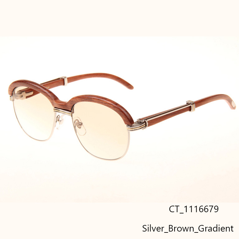 Cartier CT_1116679 Sunglasses In Silver Brown Gradient - EUR FASHION
