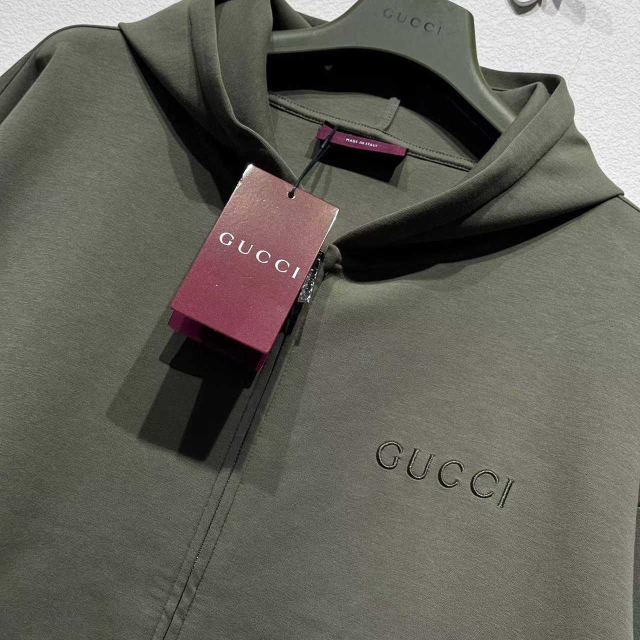 Gucci Embroidered Hooded Jersey Sweatshirt - EUR FASHION