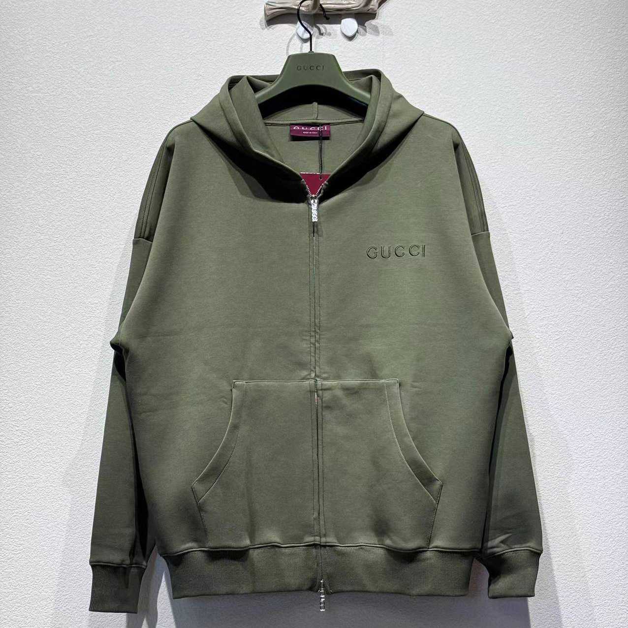 Gucci Embroidered Hooded Jersey Sweatshirt - EUR FASHION