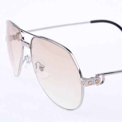 Cartier CT 1324912 Sunglasses In Silver Brown - EUR FASHION