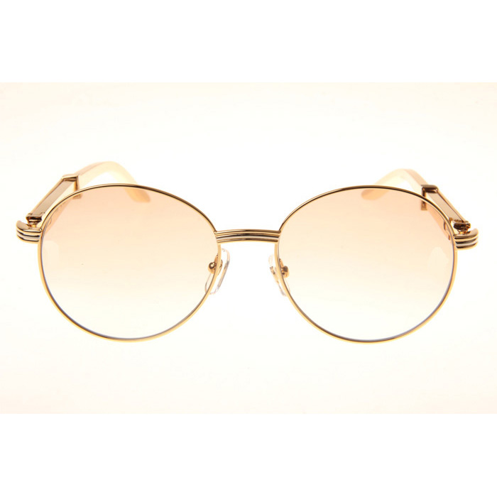 Cartier CT1990-0692 Gold Stainless Steel Sunglasses In Gold Brown - EUR FASHION