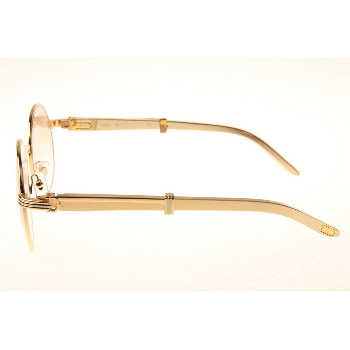 Cartier CT1990-0692 Gold Stainless Steel Sunglasses In Gold Brown - EUR FASHION