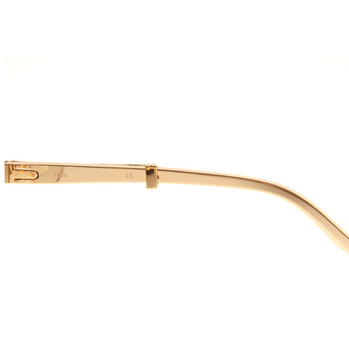 Cartier CT1990-0692 Gold Stainless Steel Sunglasses In Gold Brown - EUR FASHION