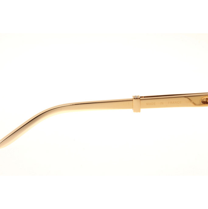 Cartier CT1990-0692 Gold Stainless Steel Sunglasses In Gold Brown - EUR FASHION