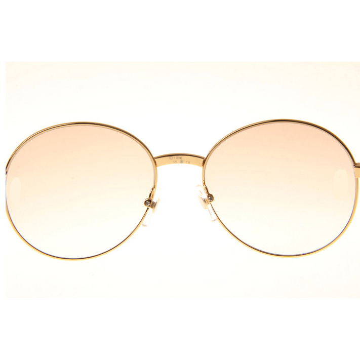 Cartier CT1990-0692 Gold Stainless Steel Sunglasses In Gold Brown - EUR FASHION