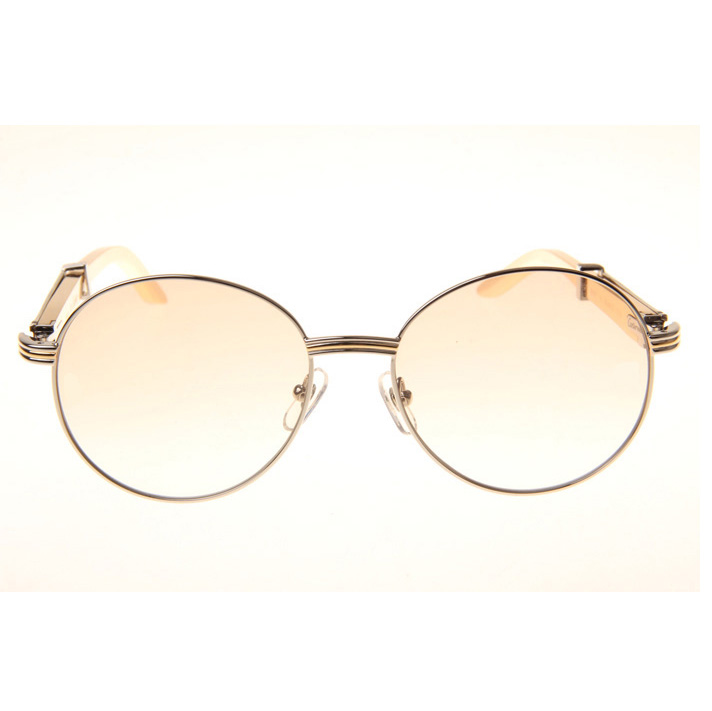 Cartier CT1990-0692 Gold Stainless Steel Sunglasses In Silver Brown - EUR FASHION
