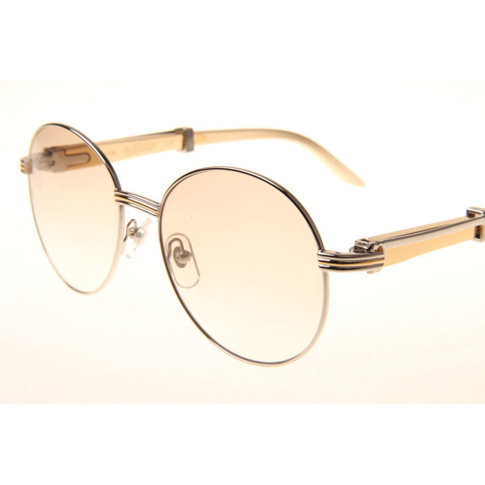 Cartier CT1990-0692 Gold Stainless Steel Sunglasses In Silver Brown - EUR FASHION