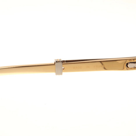Cartier CT1990-0692 Gold Stainless Steel Sunglasses In Silver Brown - EUR FASHION