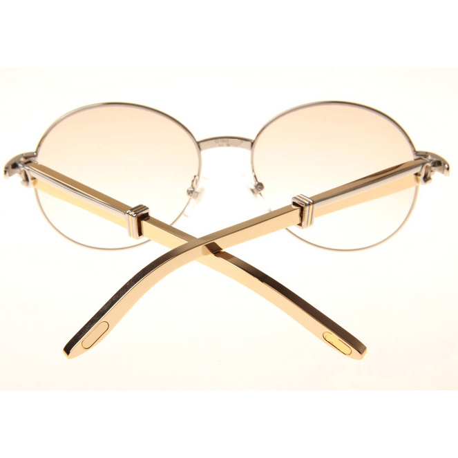 Cartier CT1990-0692 Gold Stainless Steel Sunglasses In Silver Brown - EUR FASHION